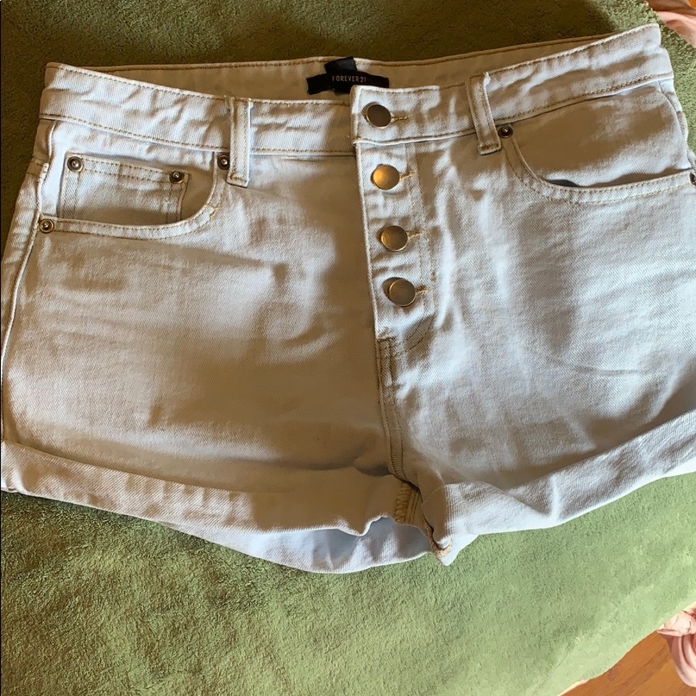 Light Wash high rise shorts